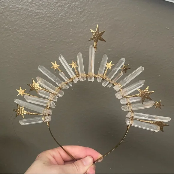 Elemental child crystal and star headband Magical Star Headdress Headband - Metallic Multi – oh baby! main image 4